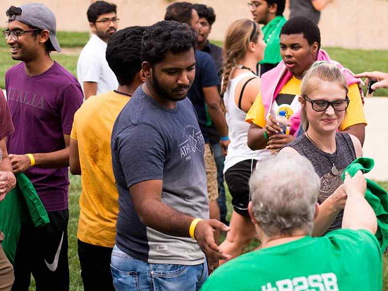 Students at an organizational event