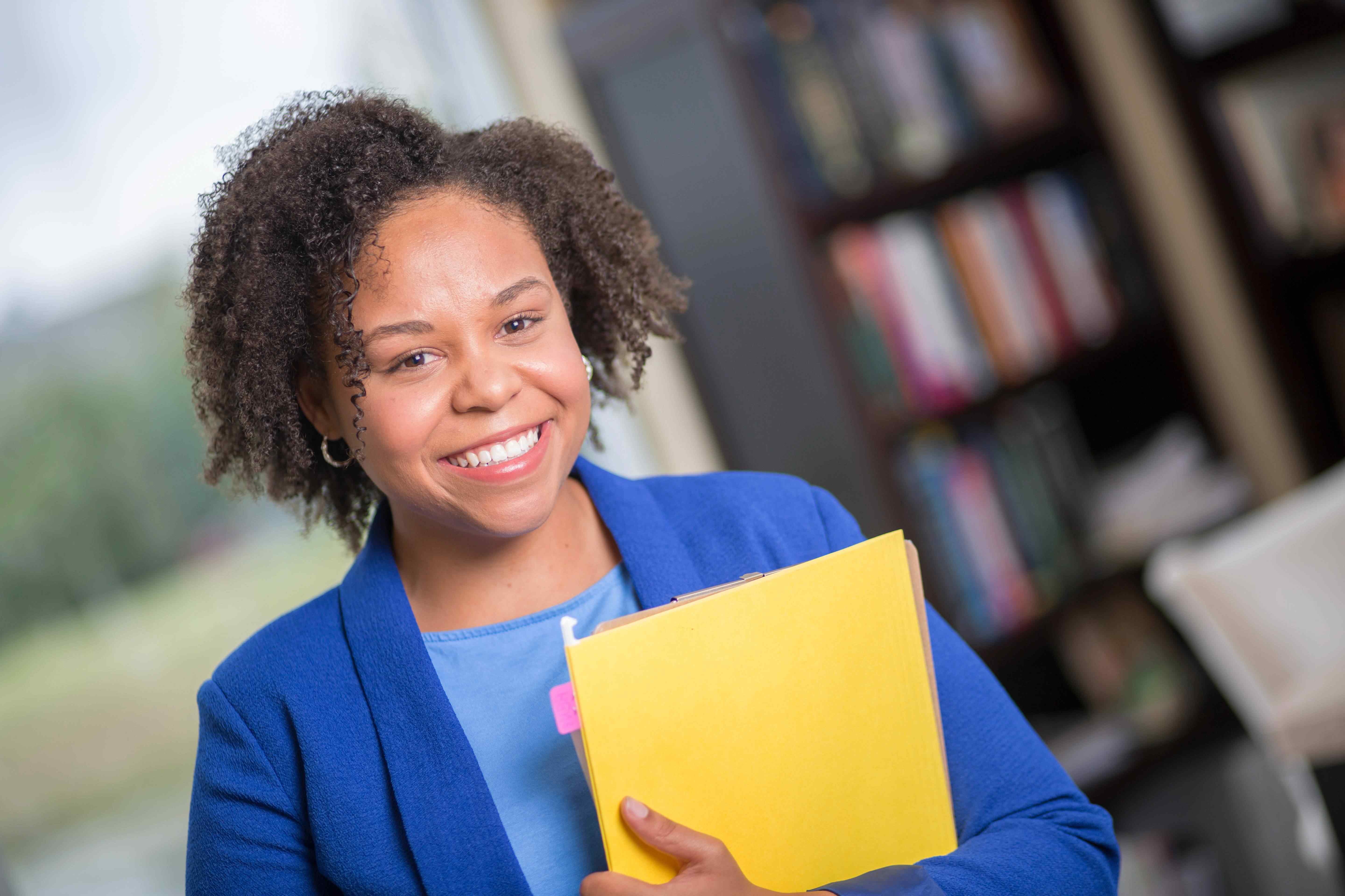 Female student smiling.