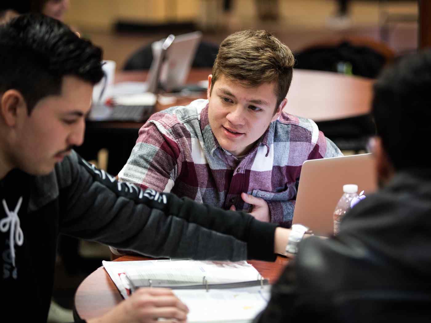 Students studying together.