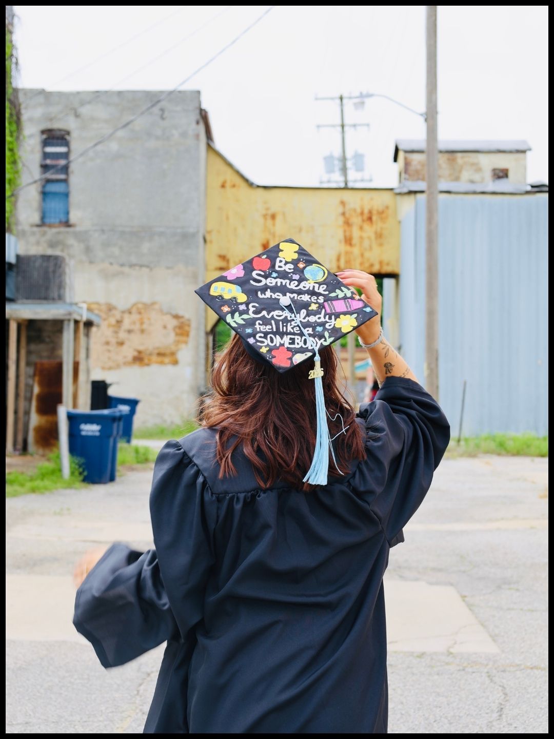 Jana with her cap and gown