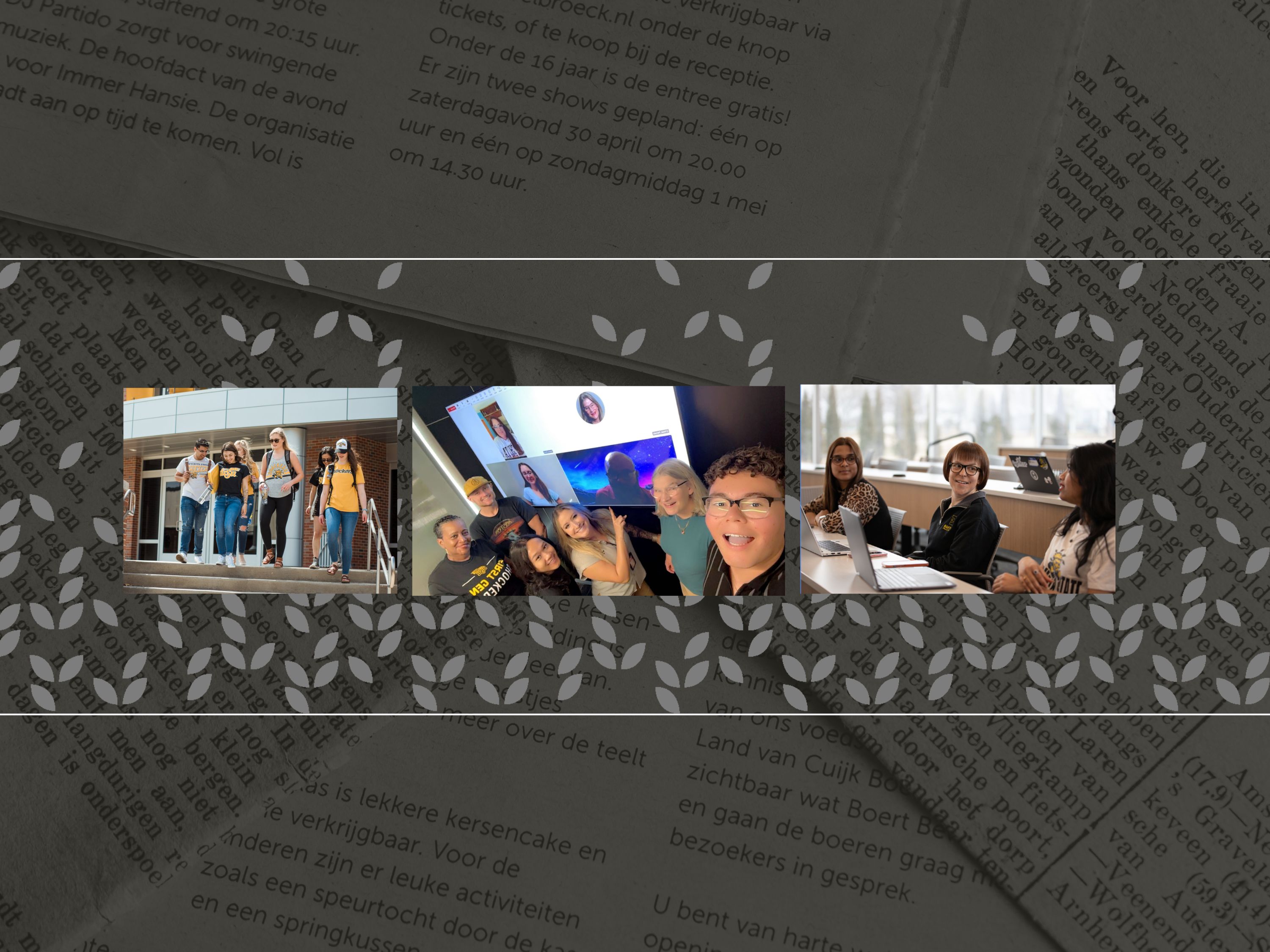 OAL newspaper with Shocker Students