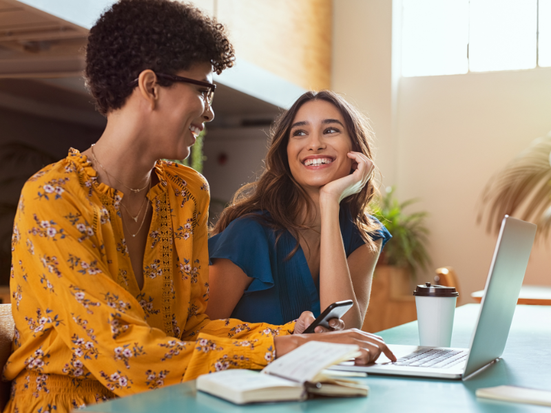 Students talking to each other