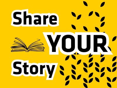 Share your story text graphic