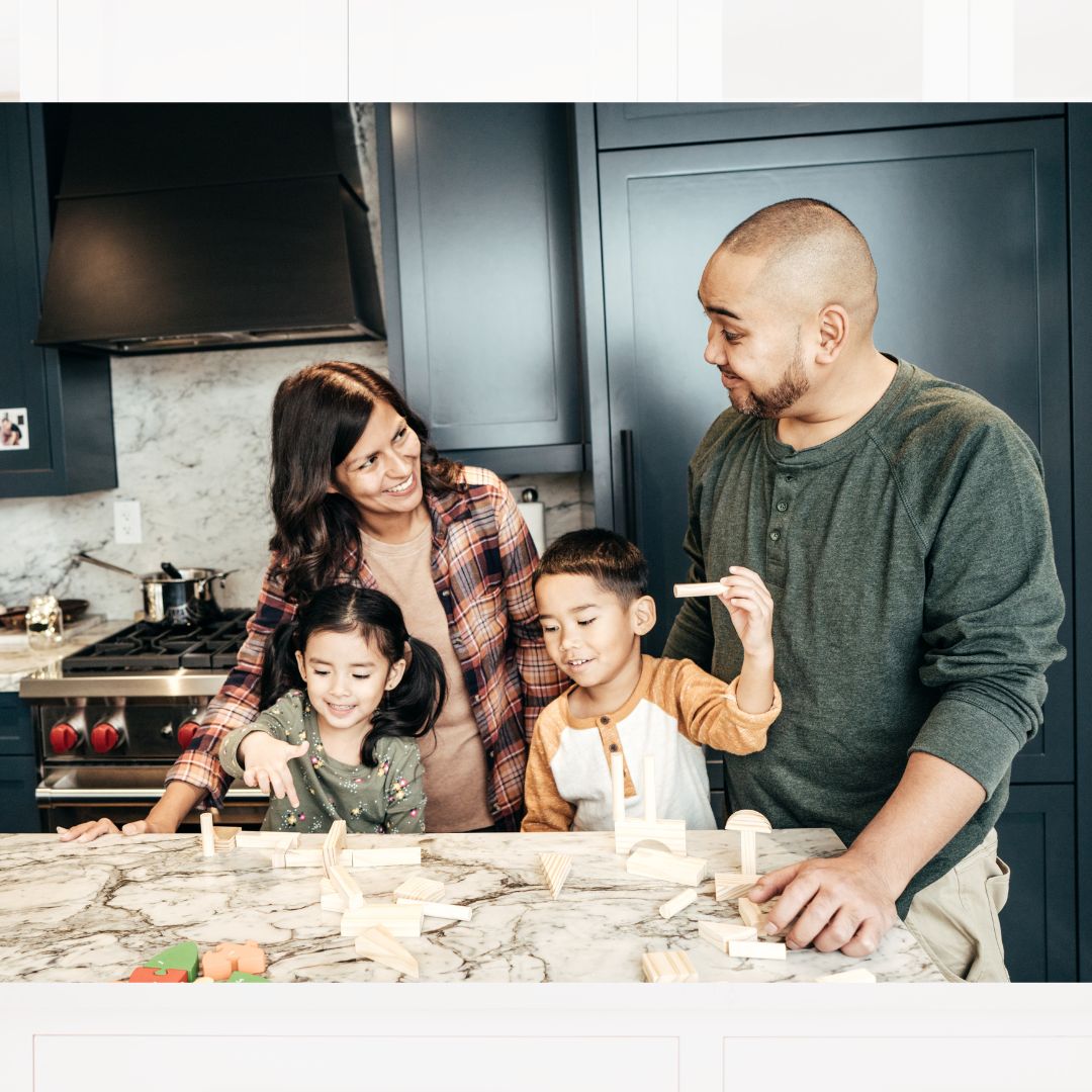 Family at the kitchen