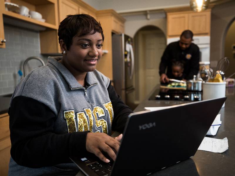 Woman at Computer 