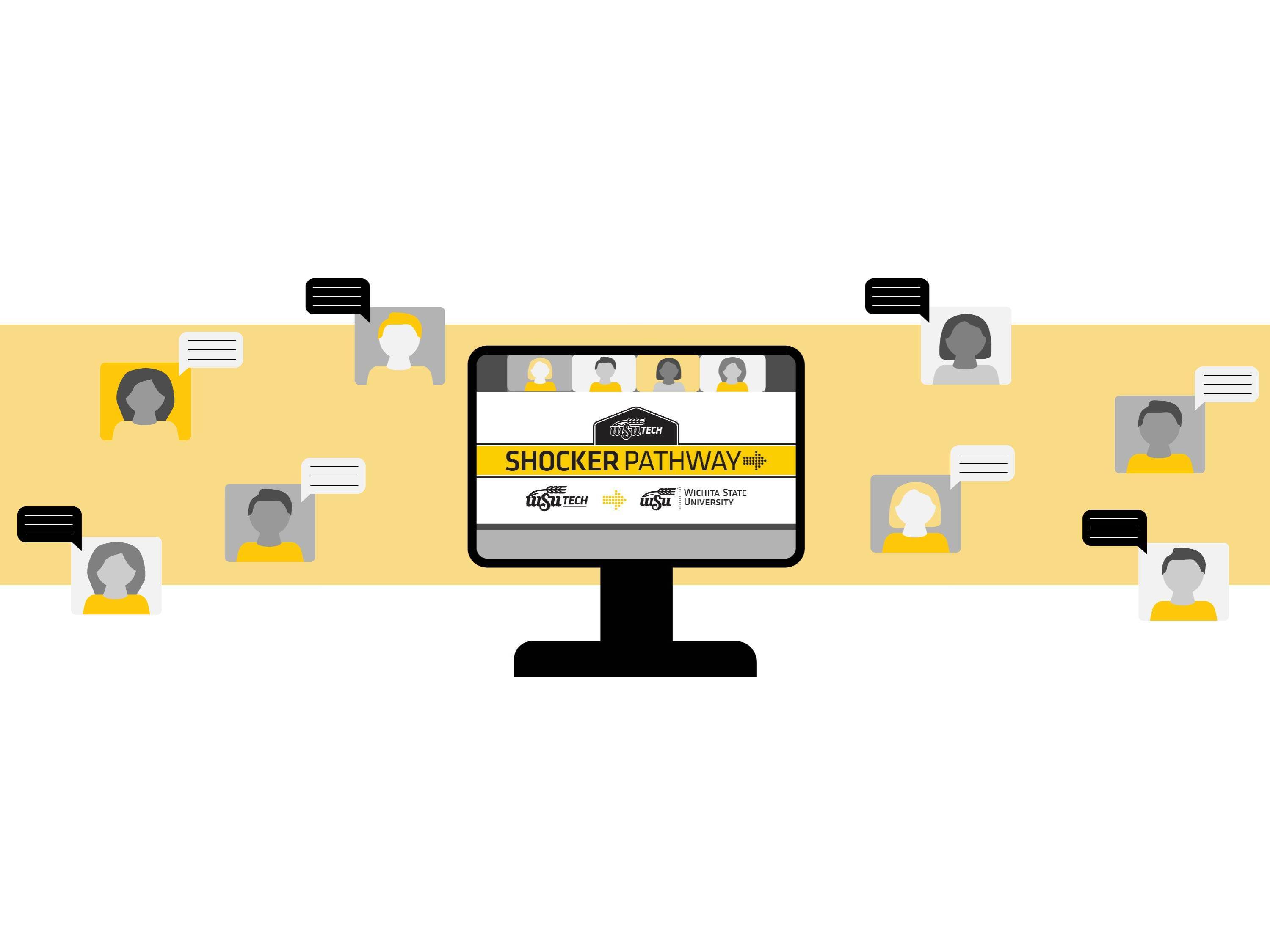 Virtual Transfer Fair Design. Decorative.