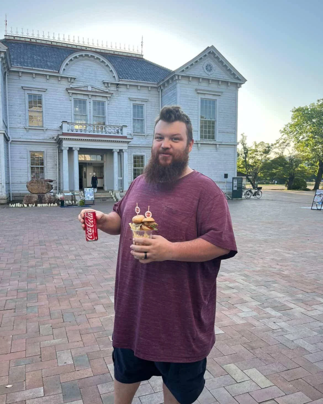 Anthony with snacks