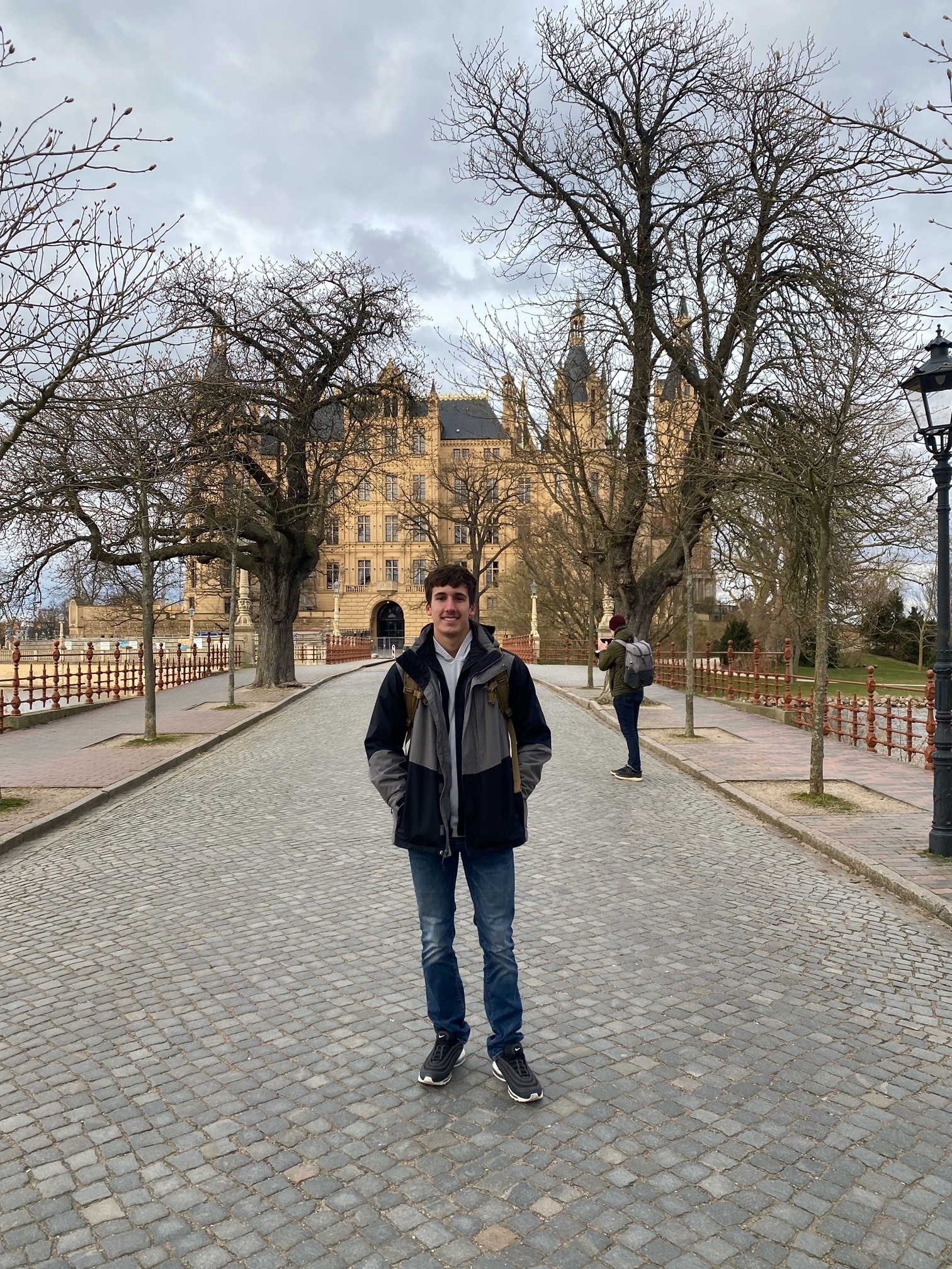 Brent in front of castle