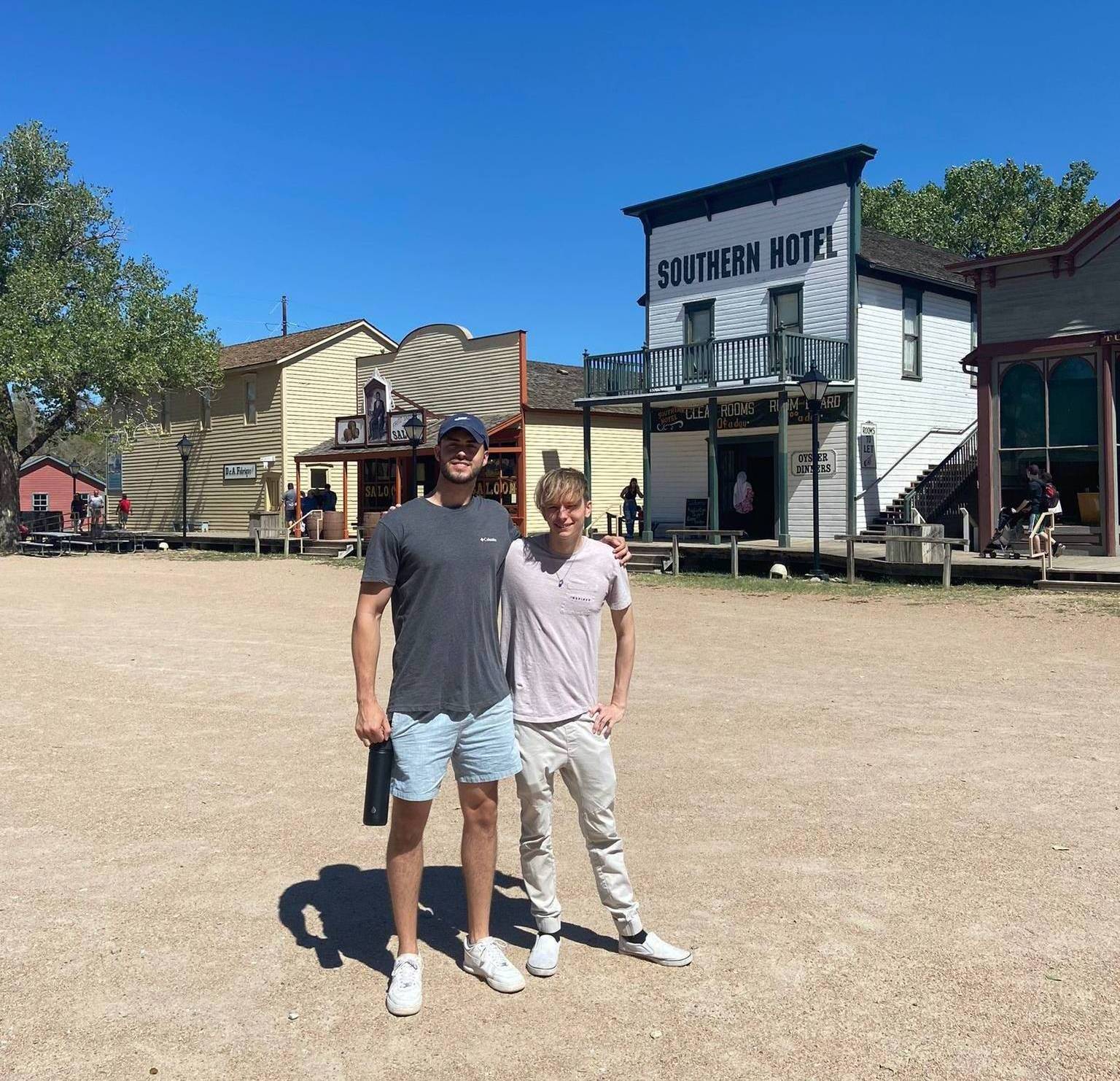 Caleb and Marcelo at Cowtown