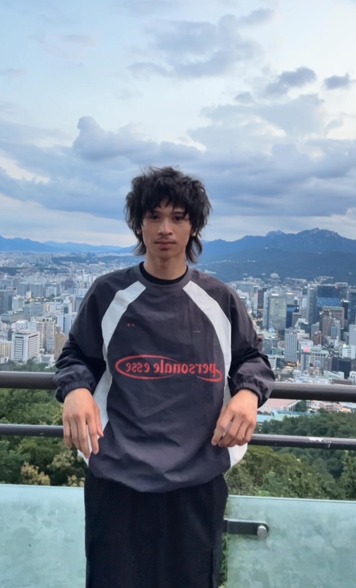 Student on balcony