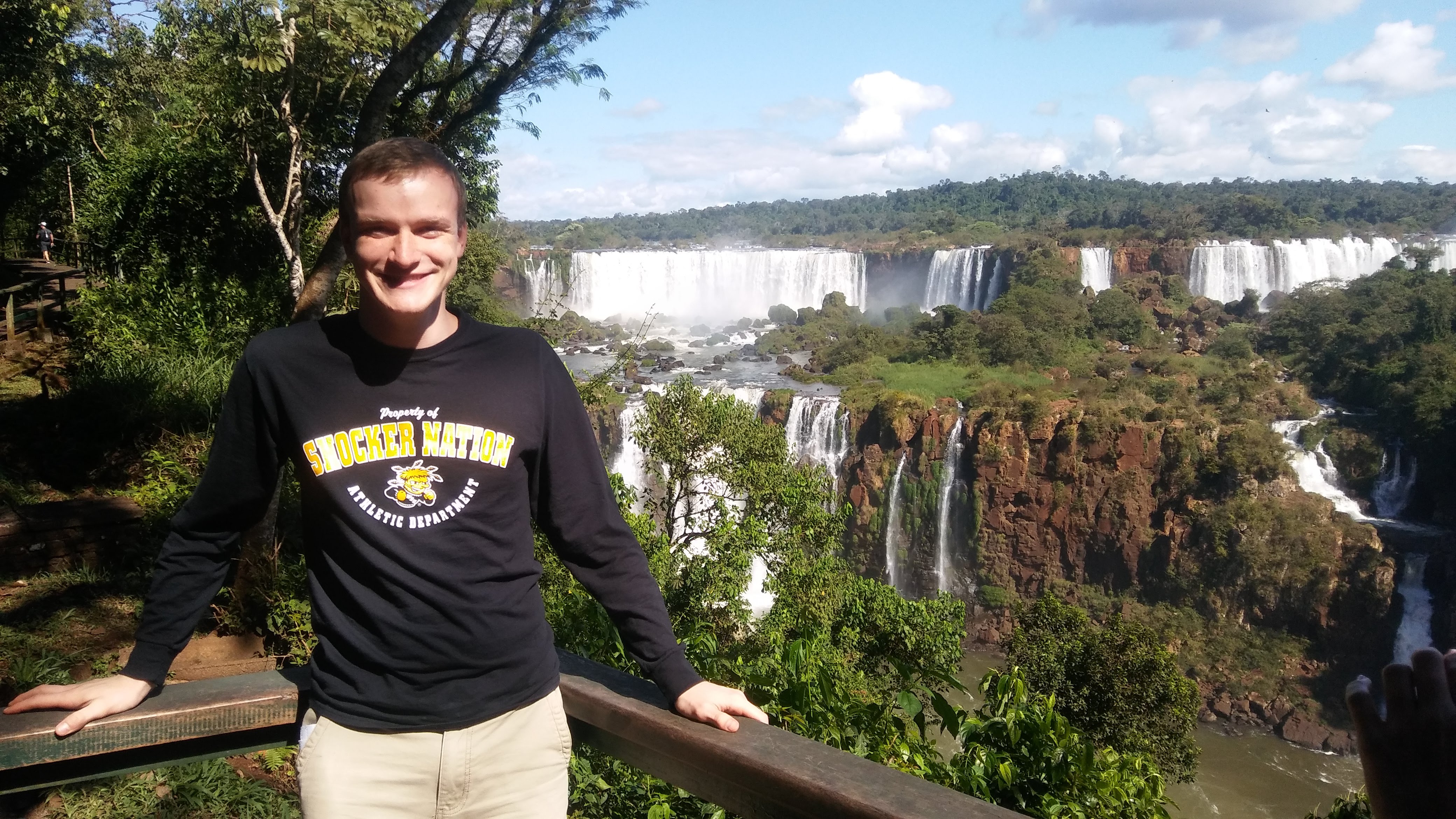 Sam at Iguazu Falls