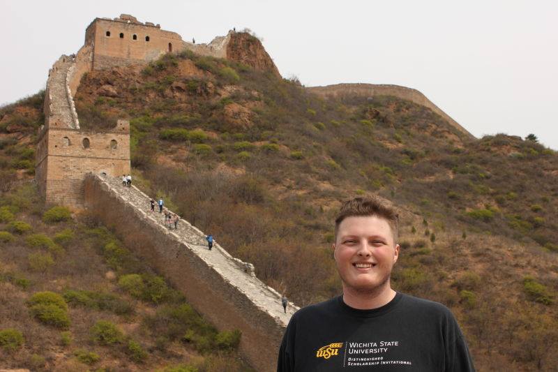 Student with Great Wall