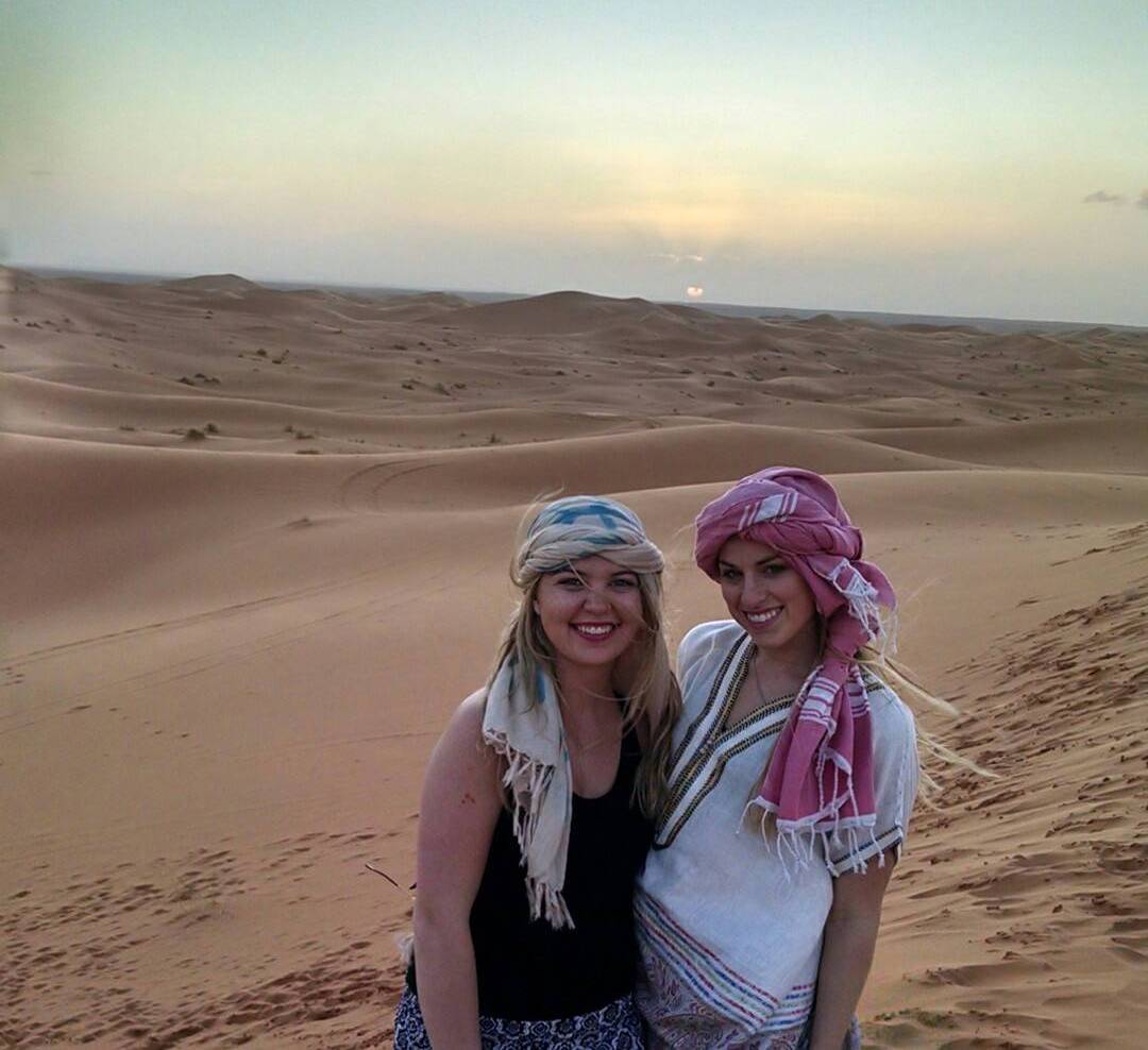 WSU students in desert