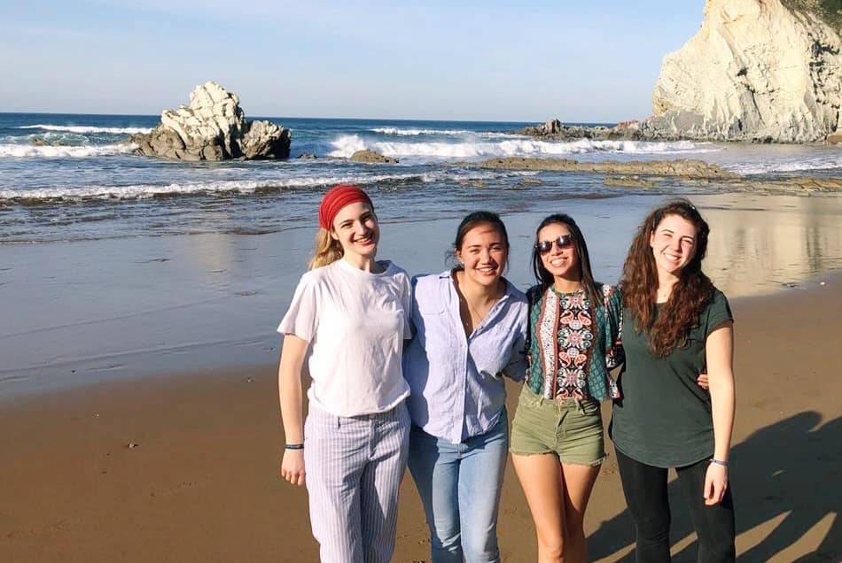 Holly and friends on beach