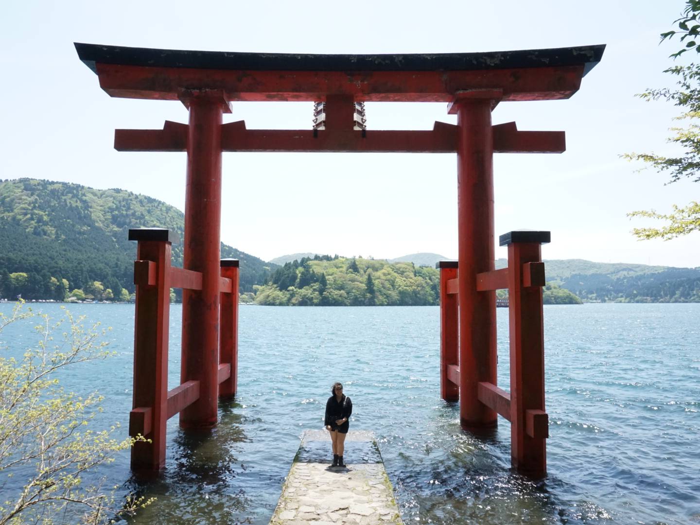 Student at arch in Japan