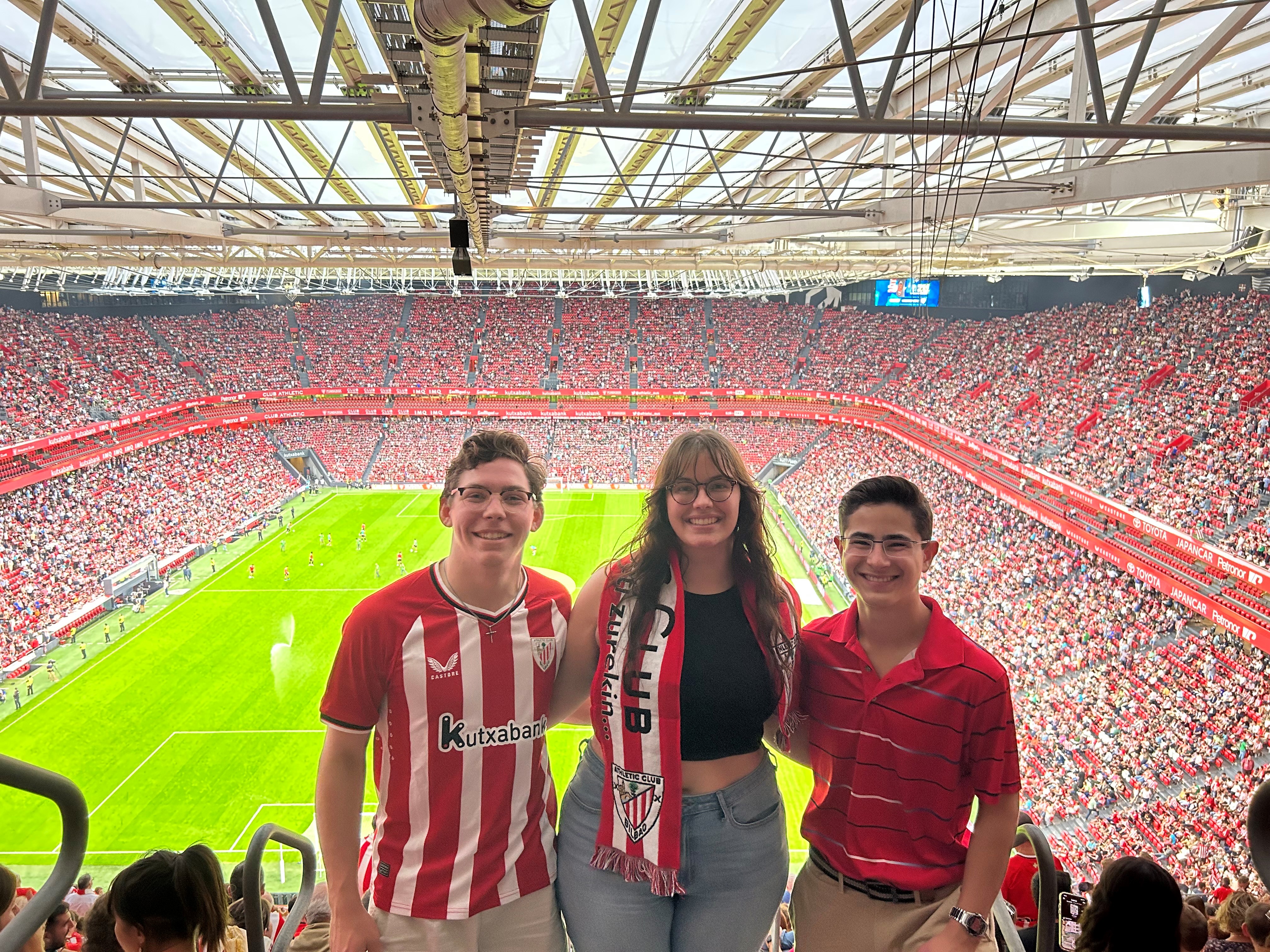 Students at Spain Soccer Game