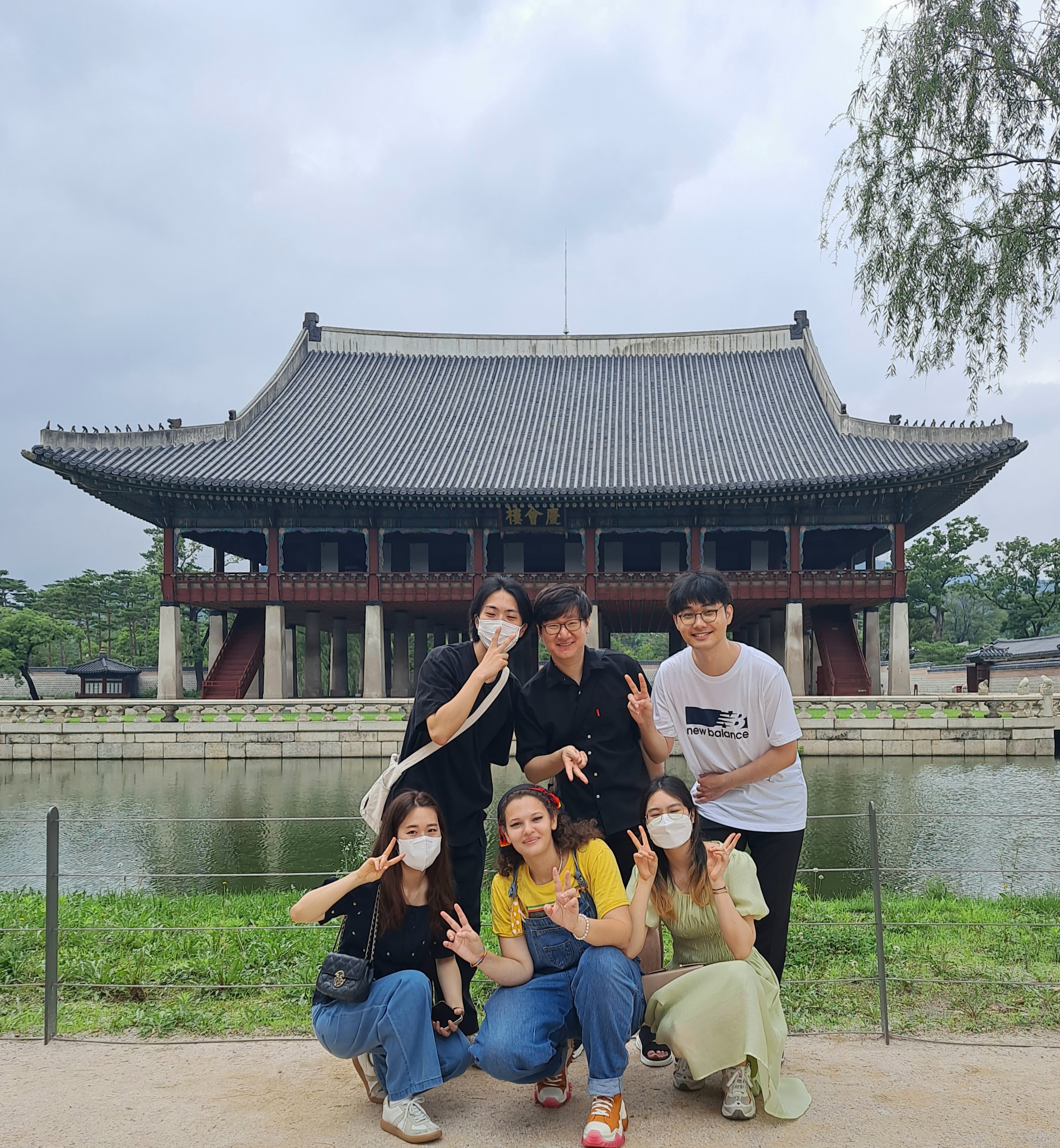 Sam with friends