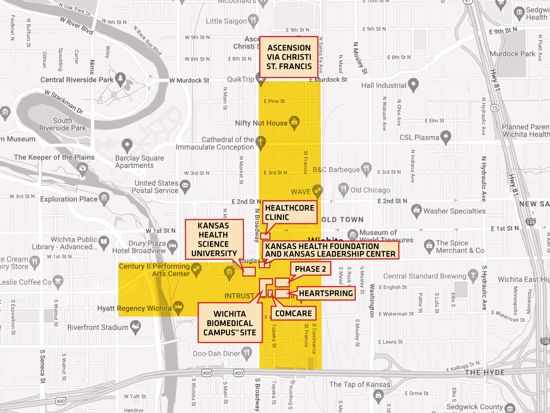 biomedical corridor map