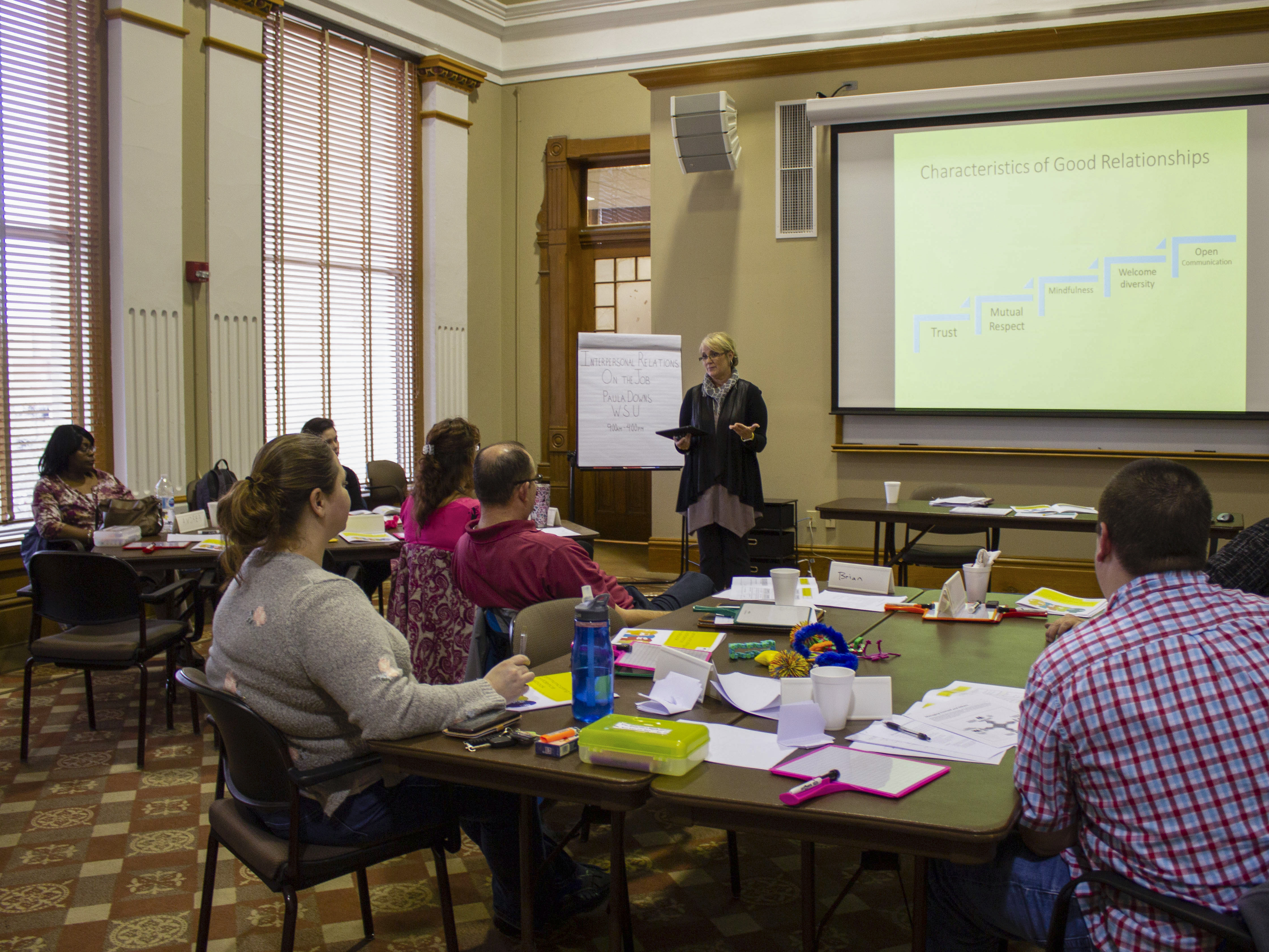 Adult learners in classroom