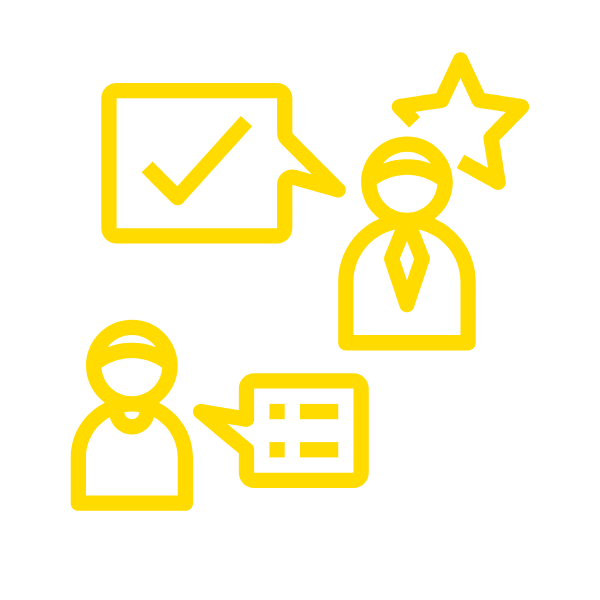 two people in advising session