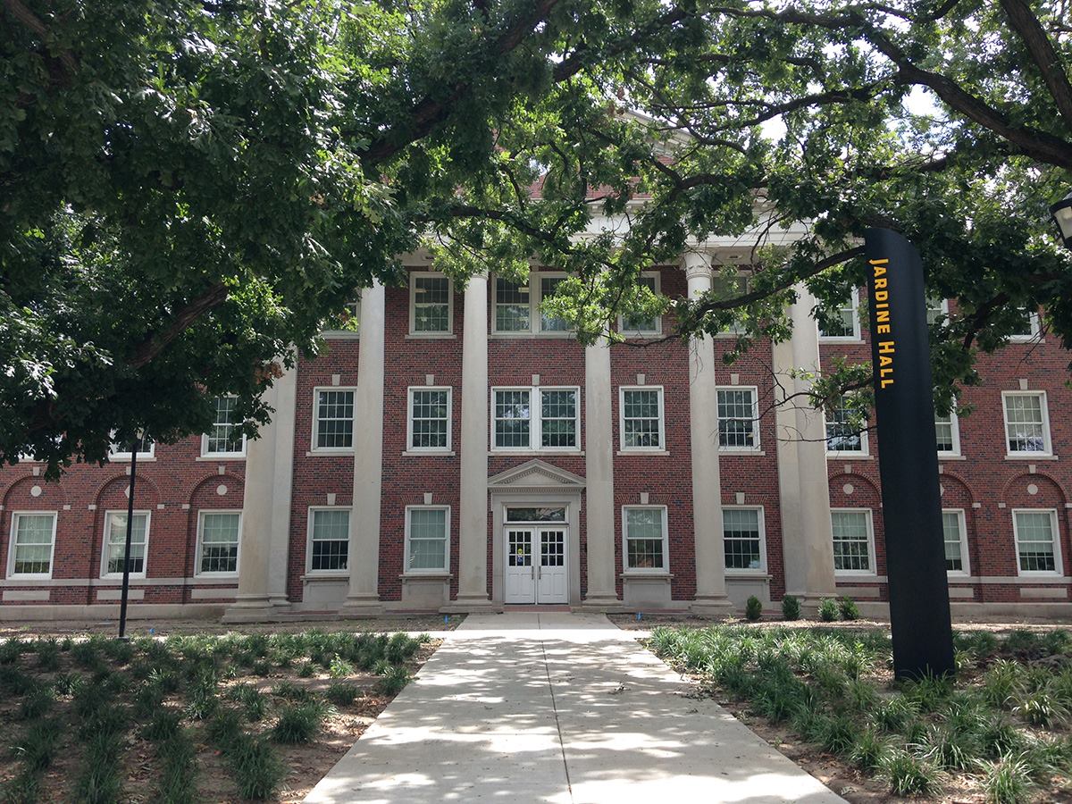 Jardine Hall - brick building with columns