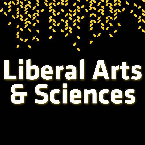 liberal arts & sciences text on black background