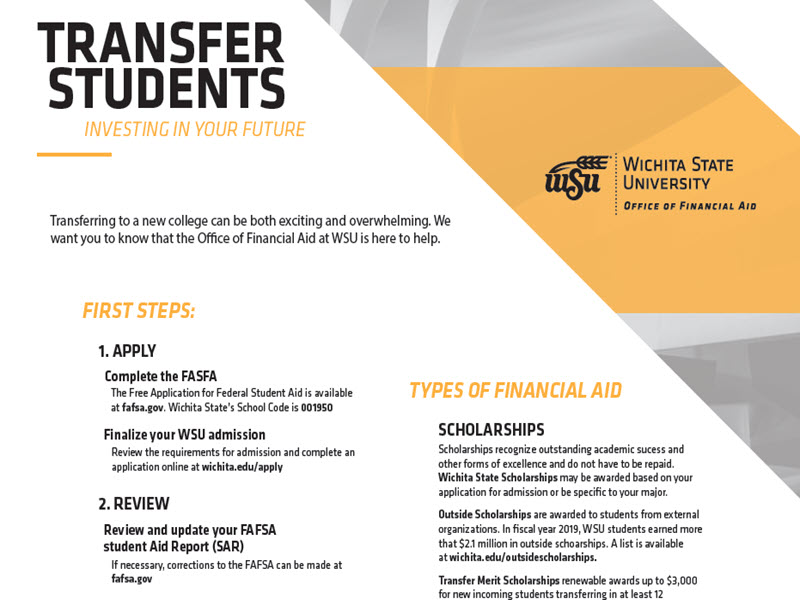 Transfer Student instructions image