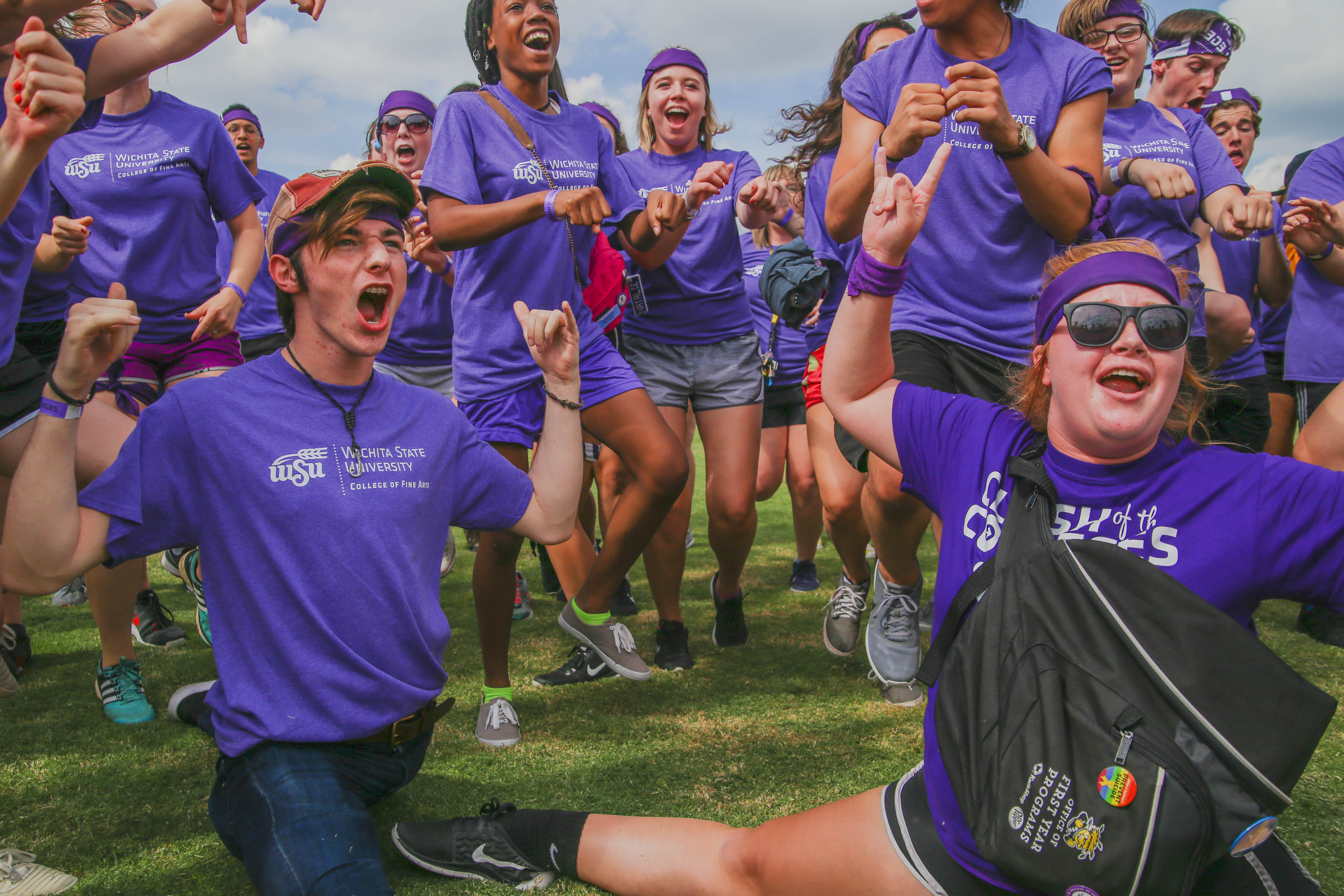 Students cheering at Clash of the Colleges event