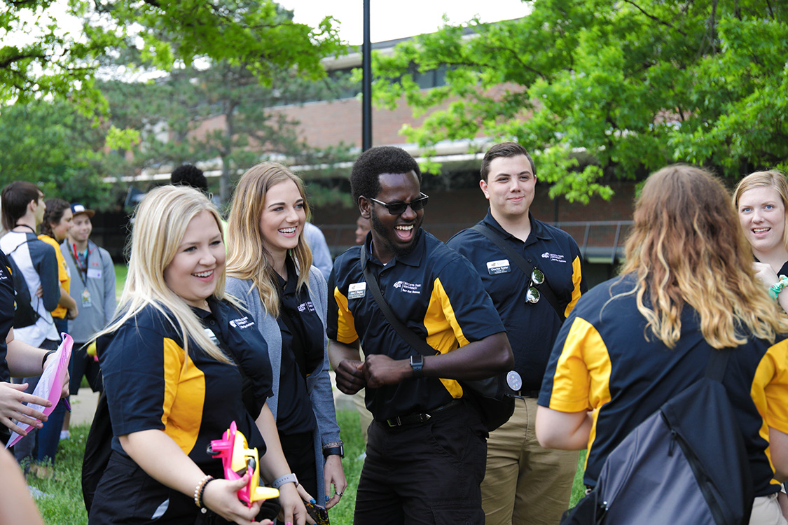 Students laughing