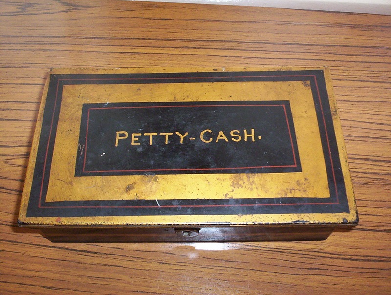 Petty cash tin from yesteryear