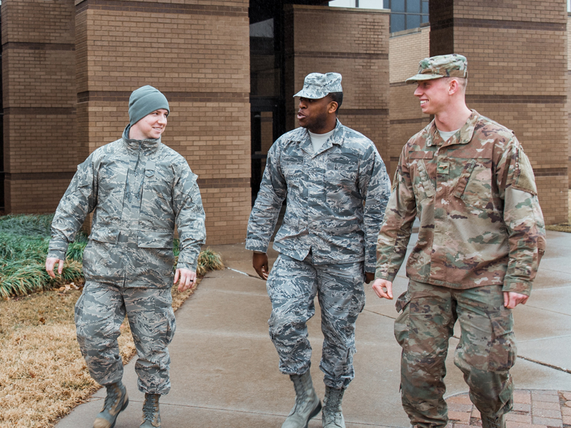 Military Students on McConnell Air Force Base.