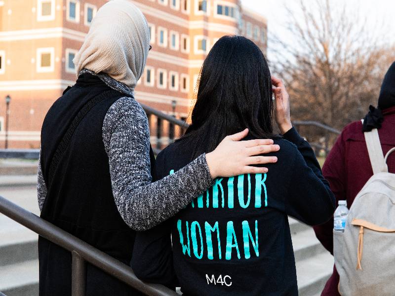 Students at candlelight vigil