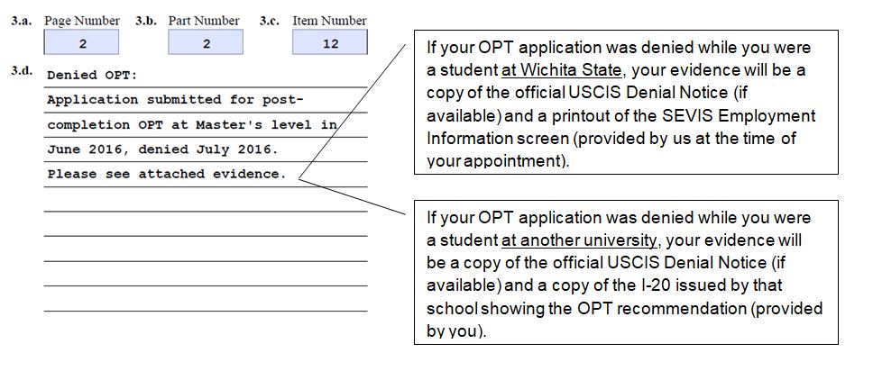 Denied OPT