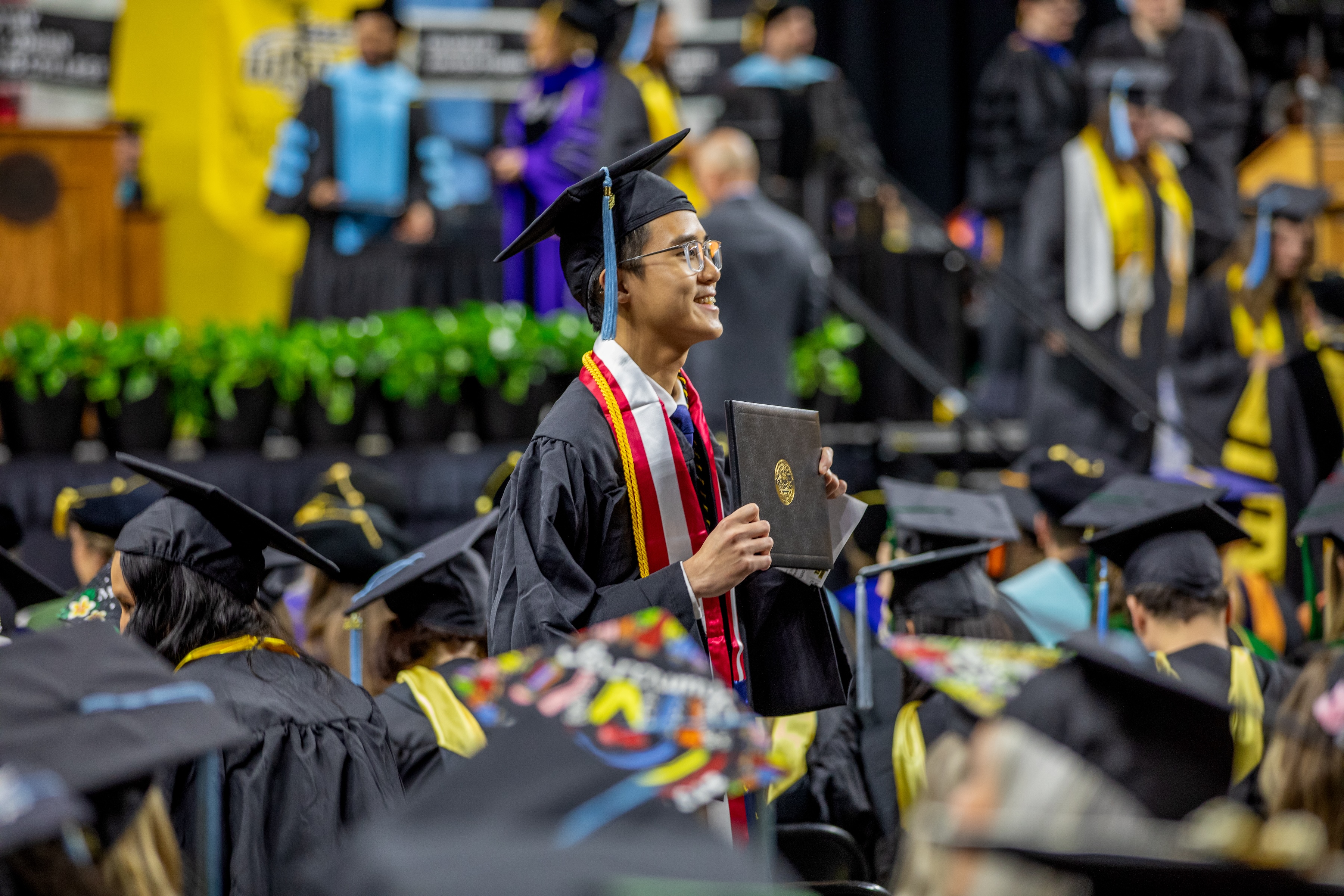 Students at graduation