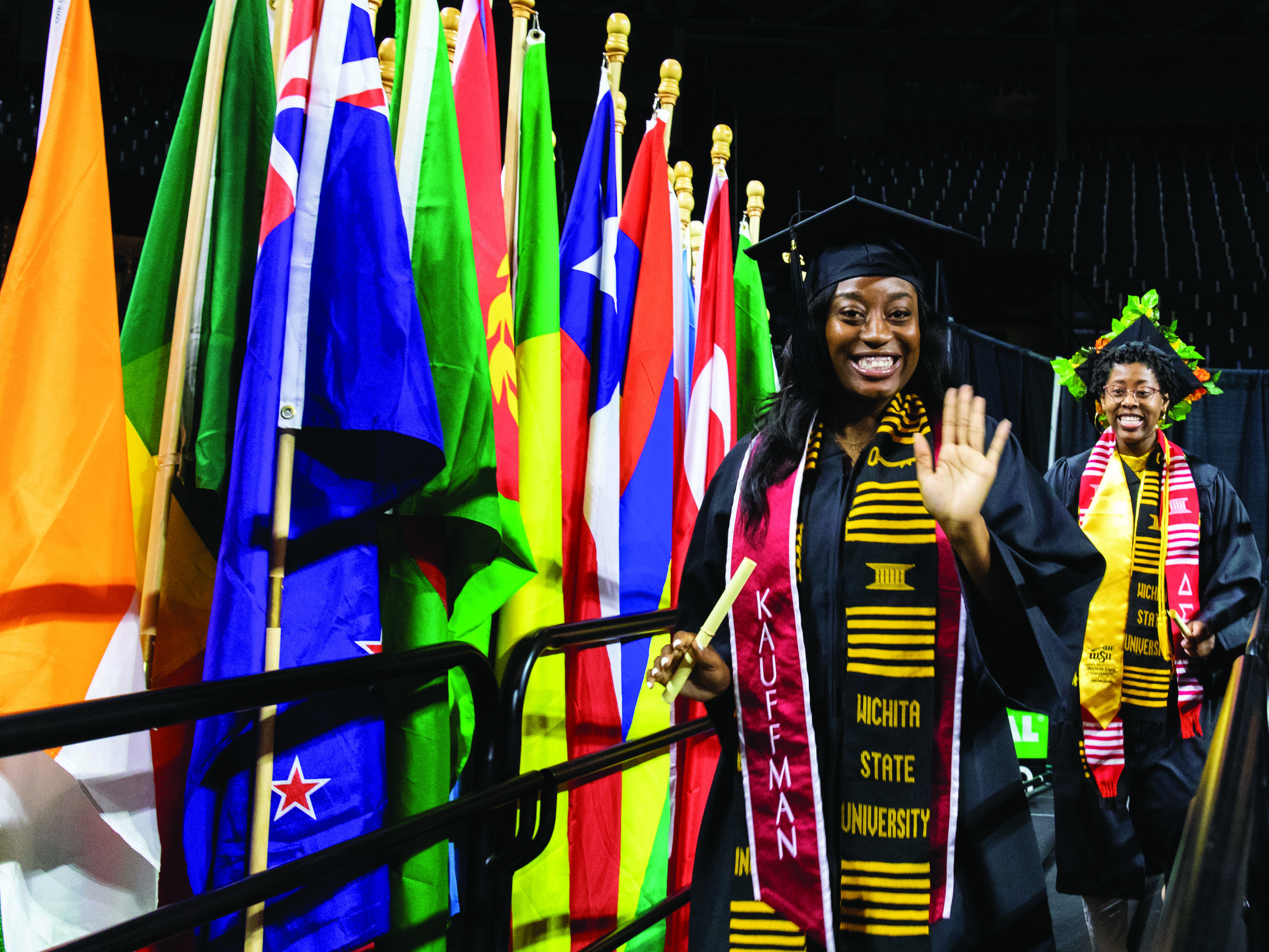 Students at graduation