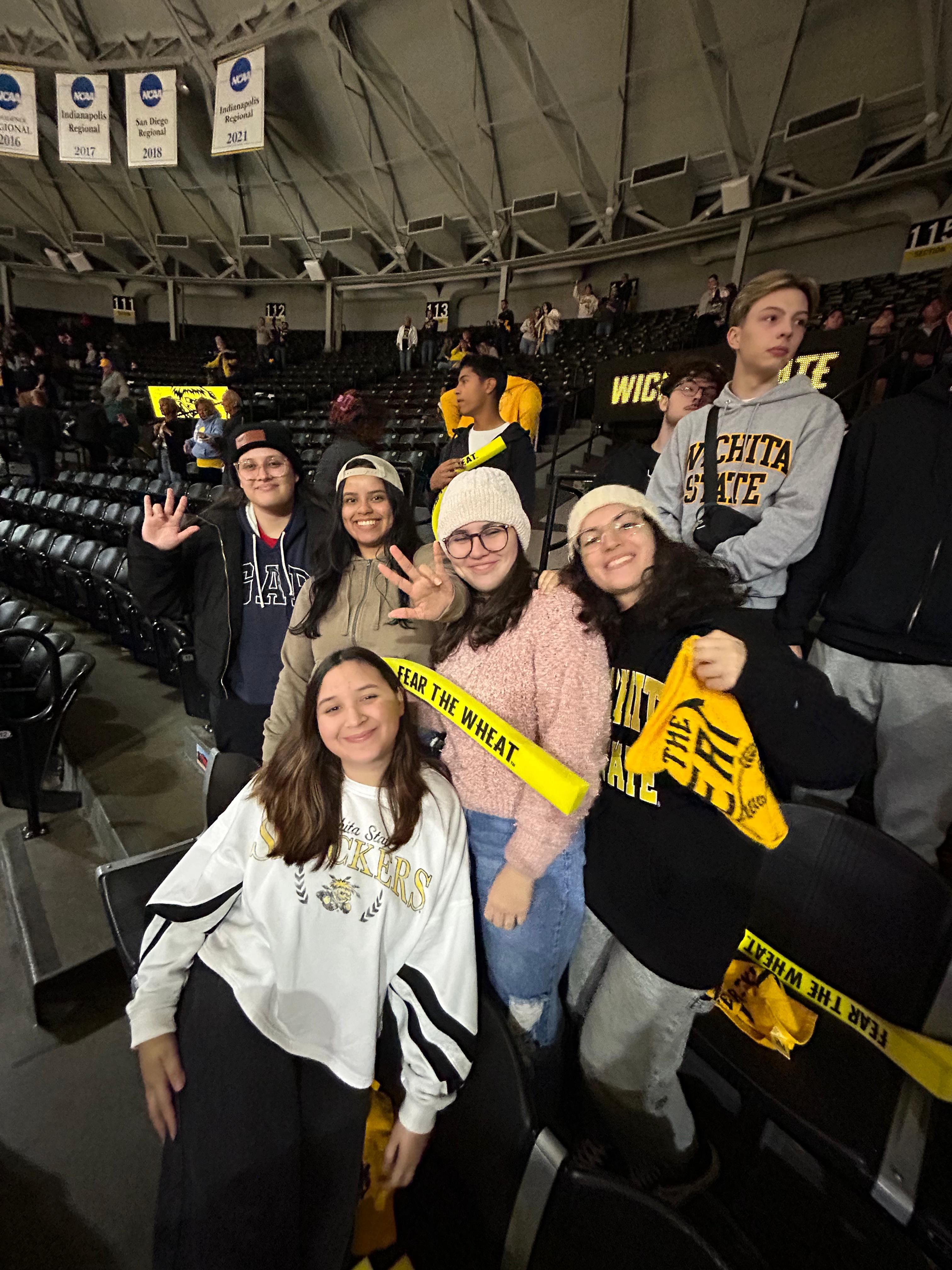Students at WSU game
