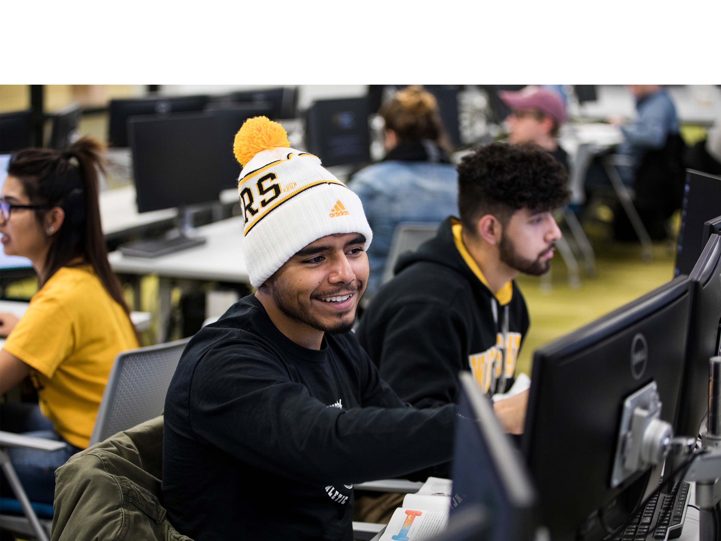 student on computers