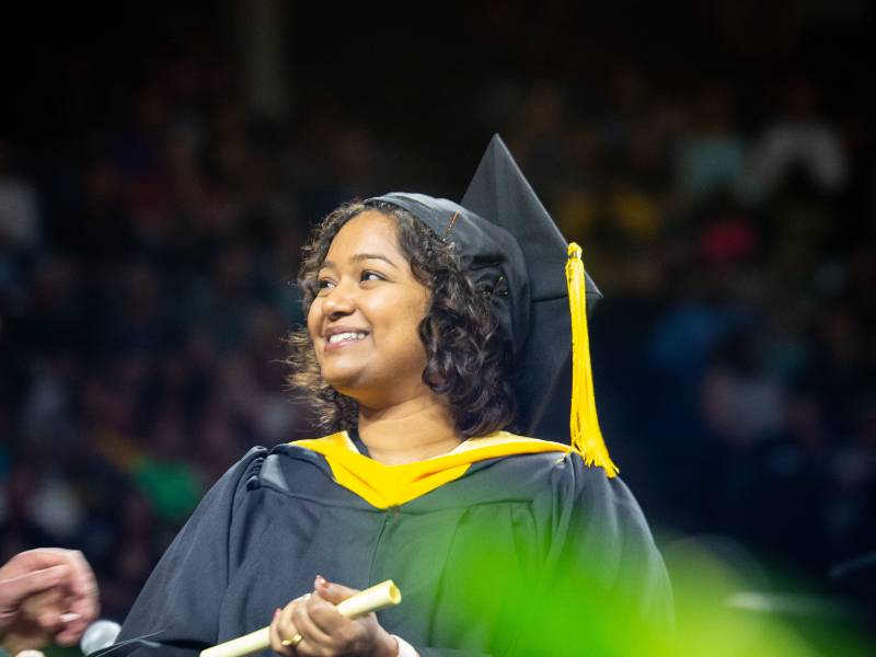 woman at commencement