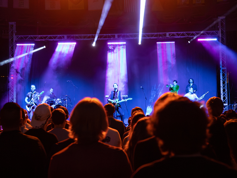 wsu students at a Saint Motel concert at Koch Arena