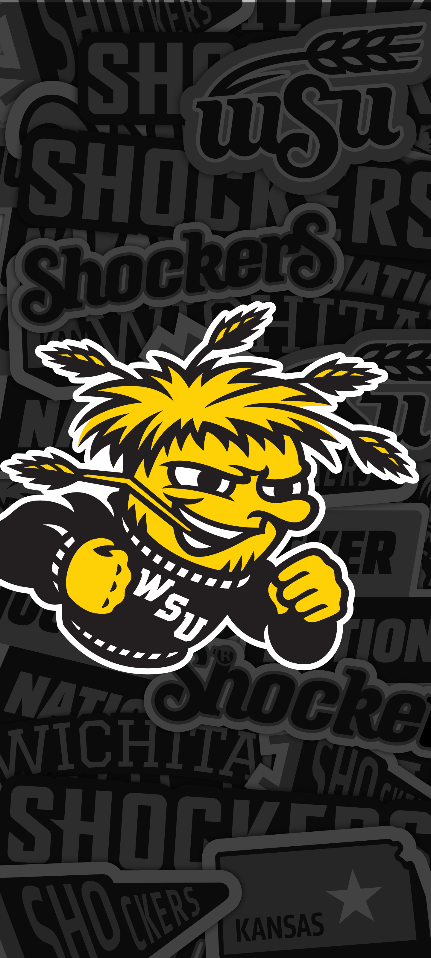 Phone wallpaper featuring WuShock on a black background.