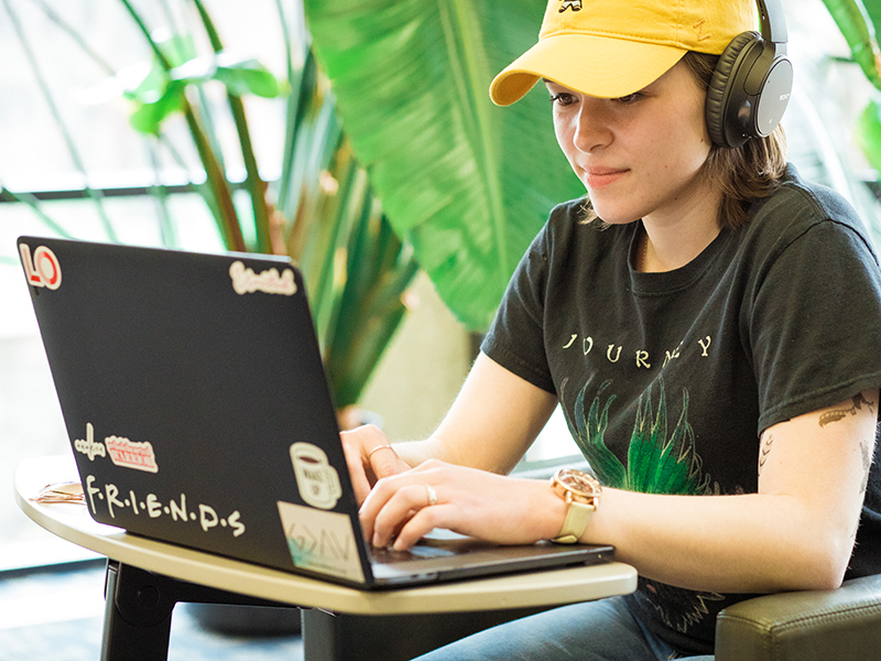 Student on laptop