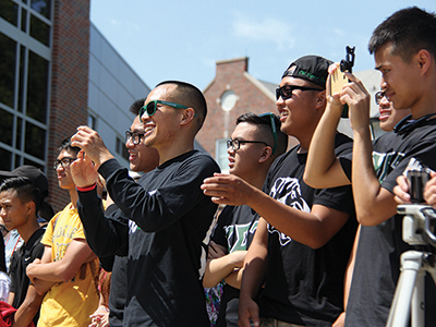 Students at the annual Shock the Yard event