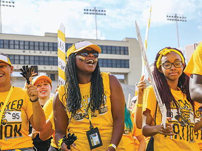 First-year Fairmount College students at the annual Clash of the Colleges event