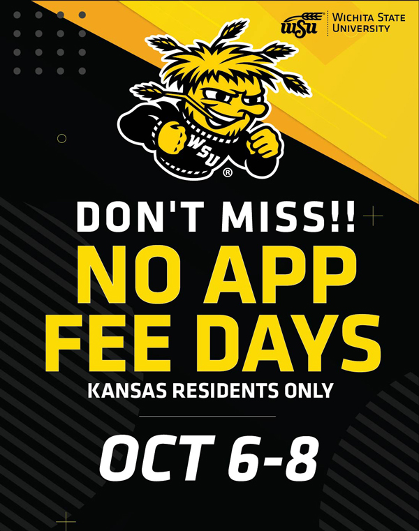 Kansas Apply Free Days. No App Fees October 6-8, Kansas Residents Only / Apply Now