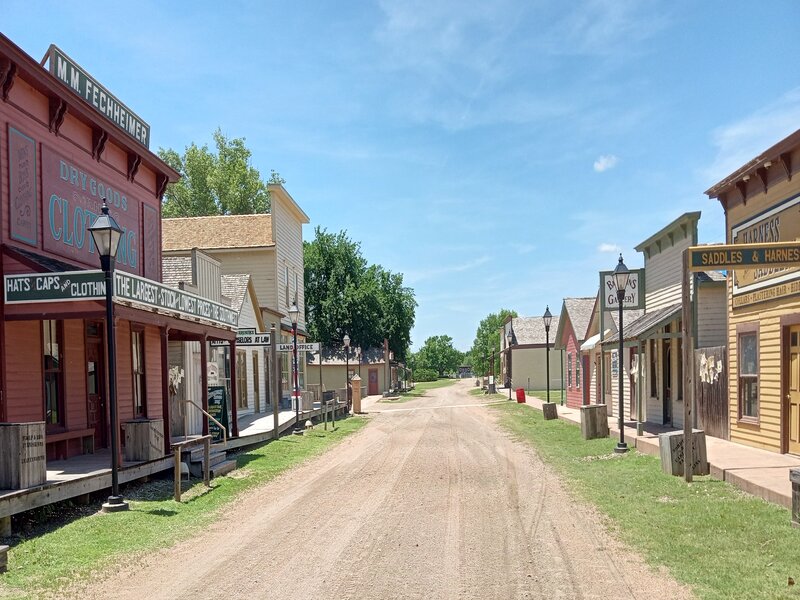 View looking down the main street of Wichita's Cowtown.