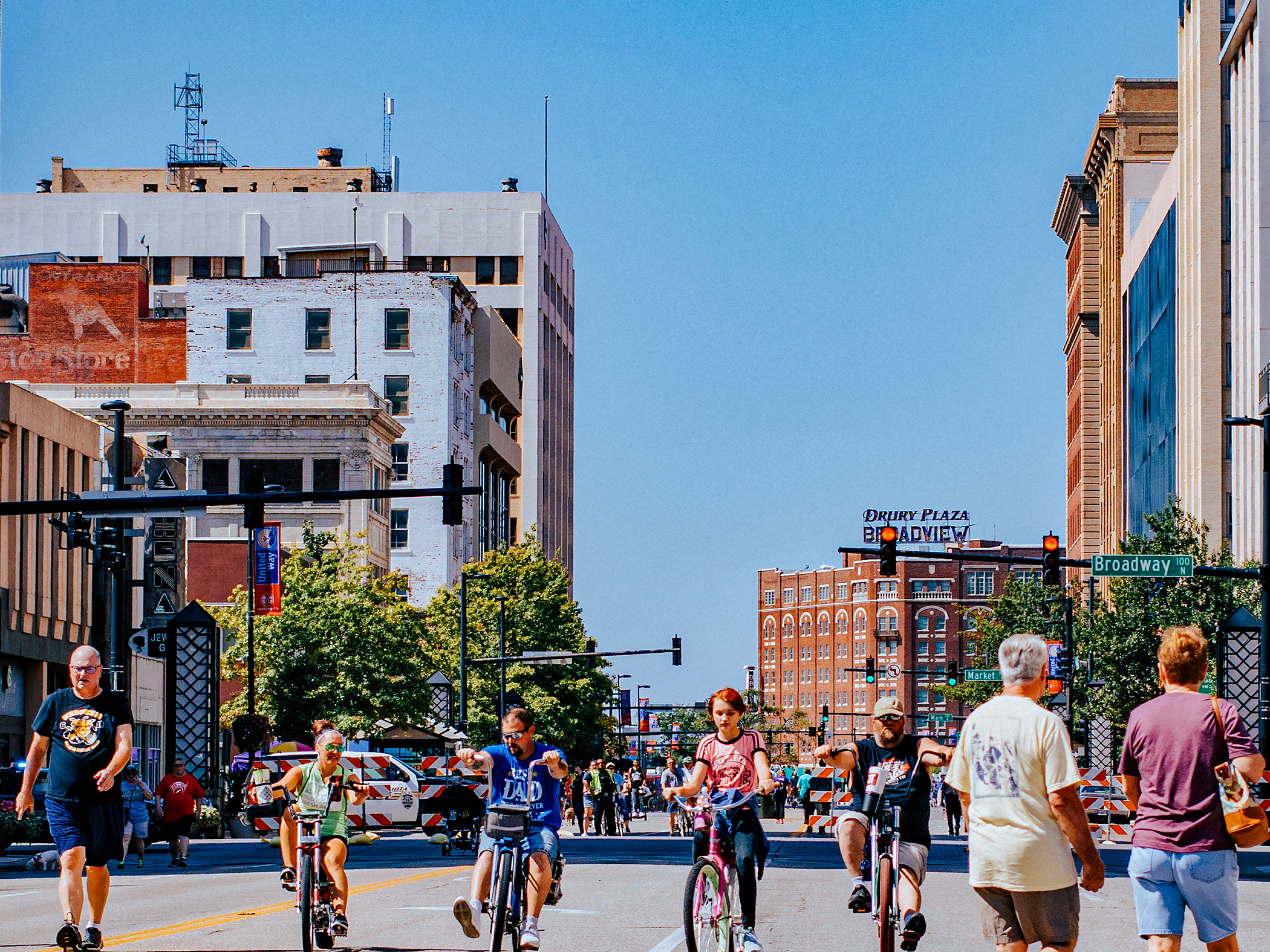 Looking west on Douglas Avenue in downtown Wichita.