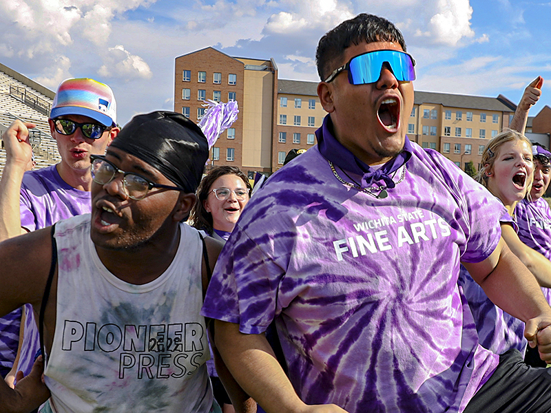 Wichita State Fine Arts students during Clash of the Colleges 2022.