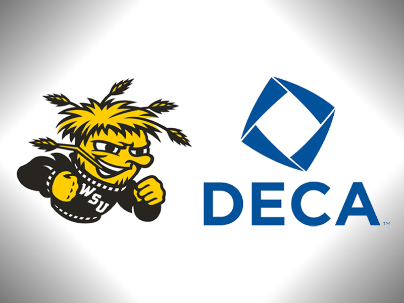 Wu with the DECA logo.