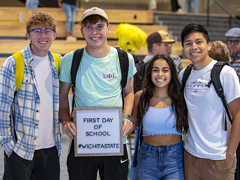 Students on the first day of classes.