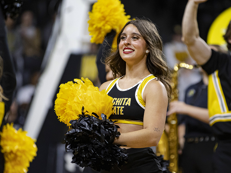 Audrey Menzies as a member of the WSU Dance Team